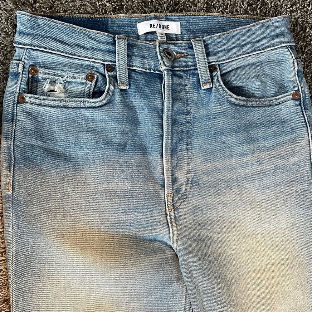 Re/Done women’s  Faded Blue Straight Jeans